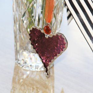 Beautiful Stained Glass Heart Light Catcher